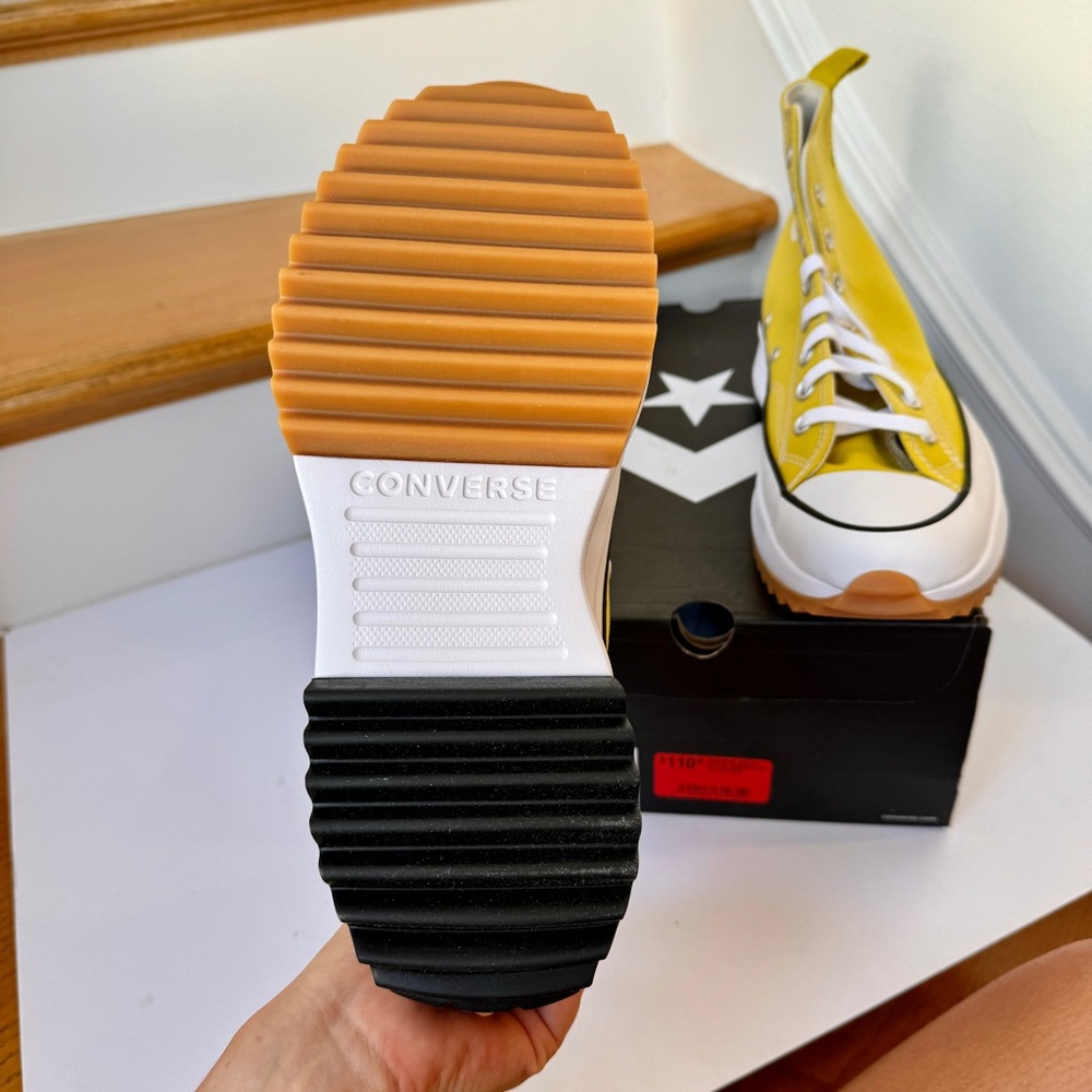 NWT Converse Run Star Hike Platform bitter lemon high top Chuck Taylor sneakers - Picture 9 of 12